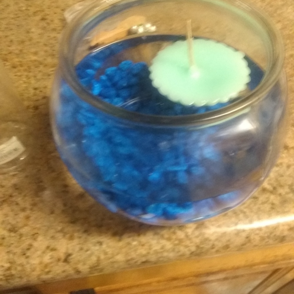 Floating candle with vase